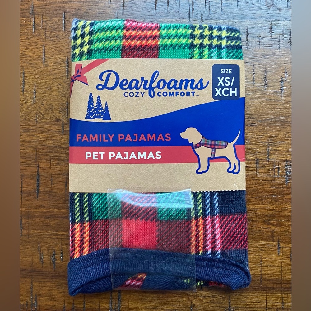 •NWT•Dearfoams PLAID Pet Pajama Coat
